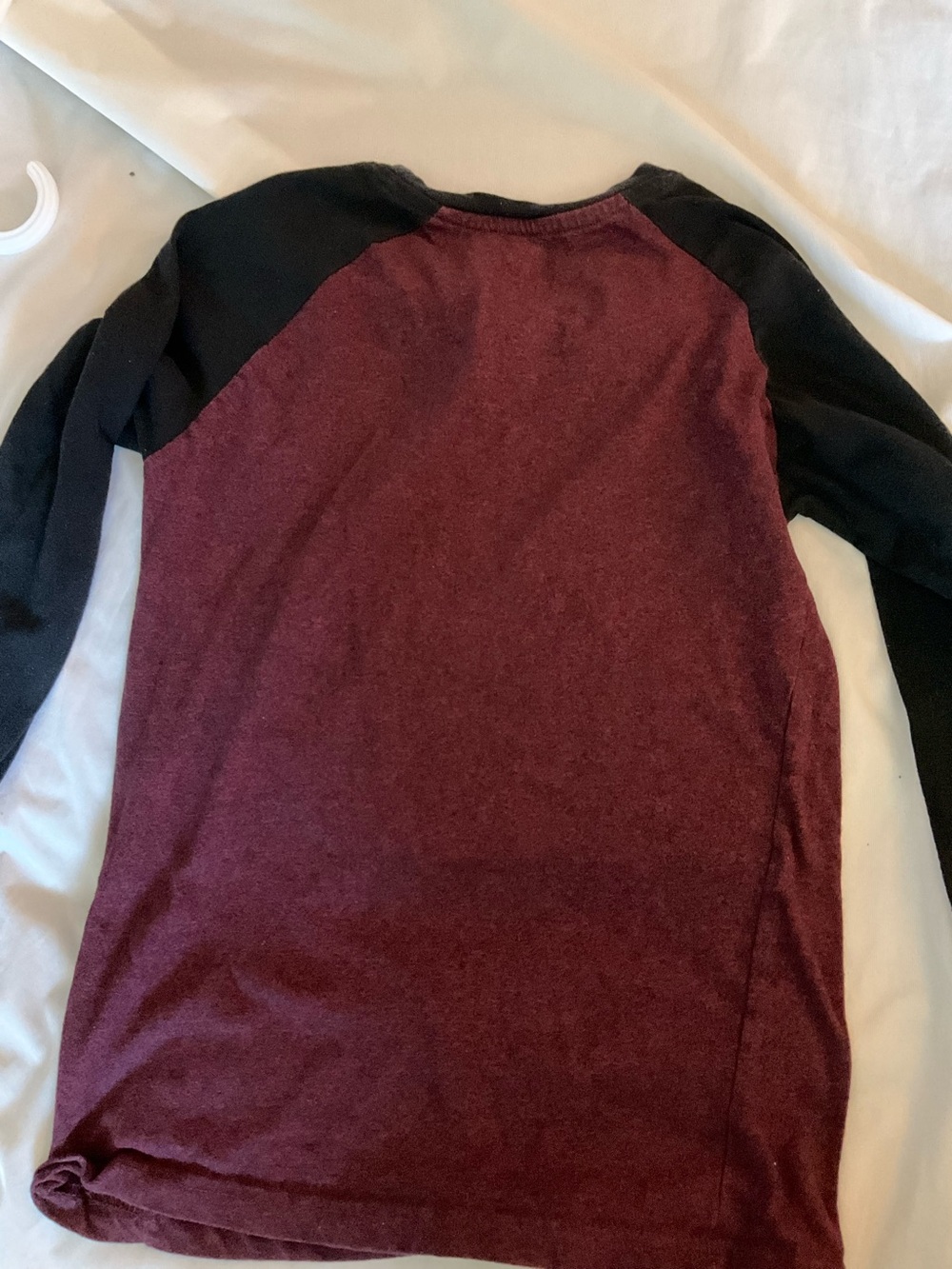 Copper Denim Raglan  Youth  Size Medium Brand Maroon Black